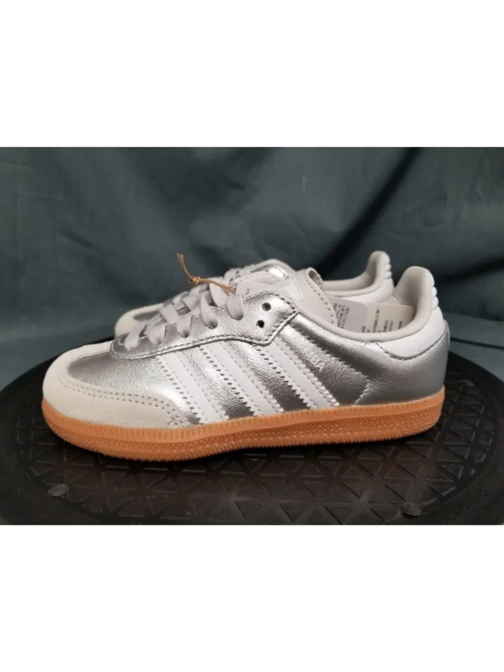 Adidas Samba OG C (PS) Silver White Gum KK2344 Kids Size 12 NEW NO BOX